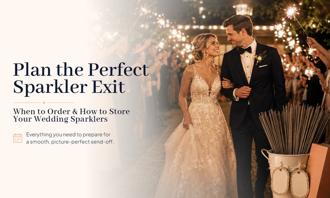 Planning Your Wedding Sparkler Exit: When to Order and How to Store Your Sparklers