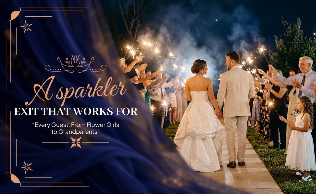 A Sparkler Exit That Works for Every Guest, From Flower Girls to Grandparents