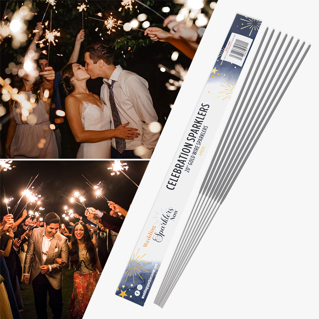 20″ Wedding Sparklers Premium Gold Wedding Sparklers Superior 20″ Wedding Sparklers Premium Gold Wedding Sparklers Superior